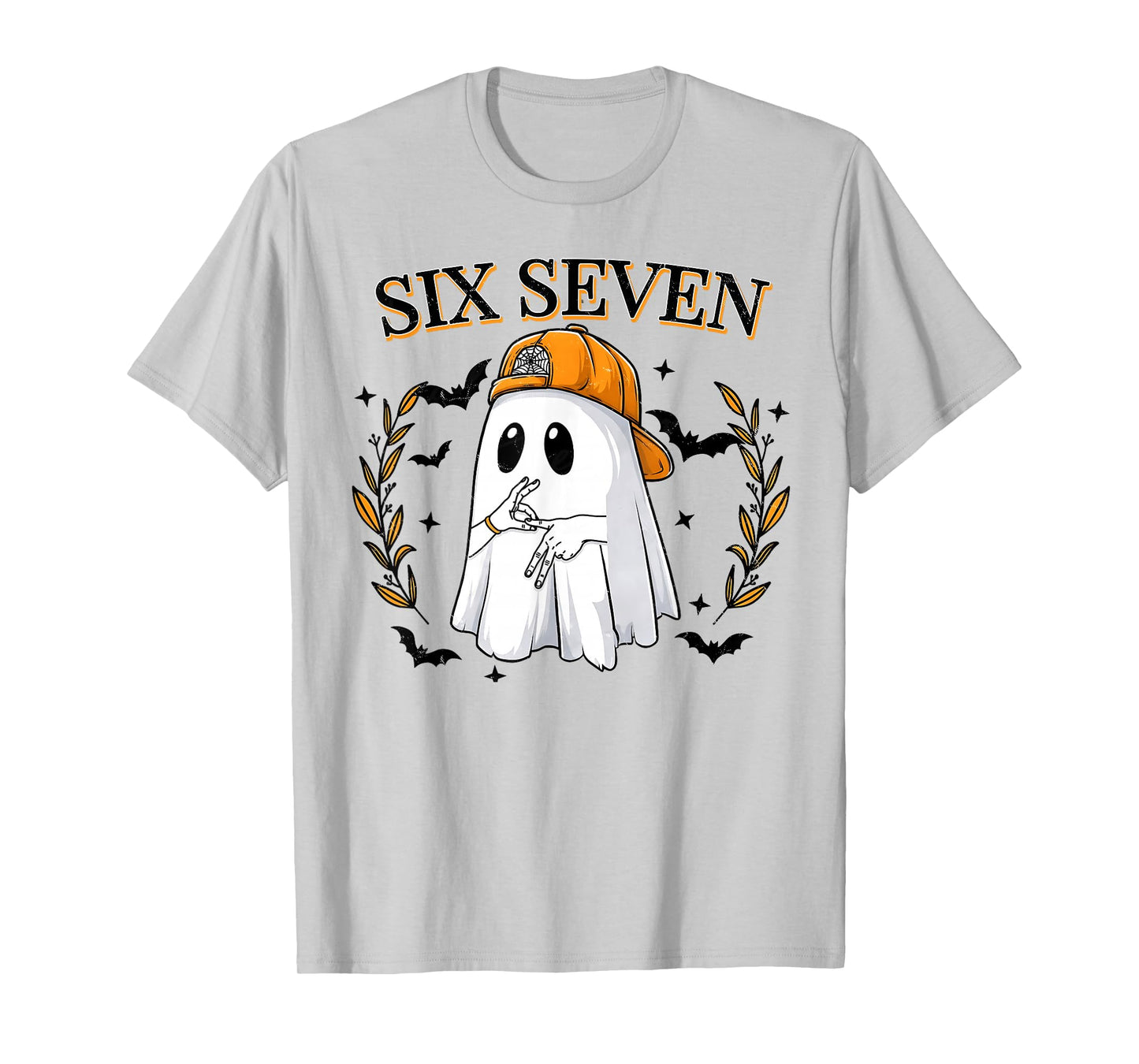 Cool Six Seven 6 7 Ghost Halloween Meme Slang Gen Z Alpha T-Shirt