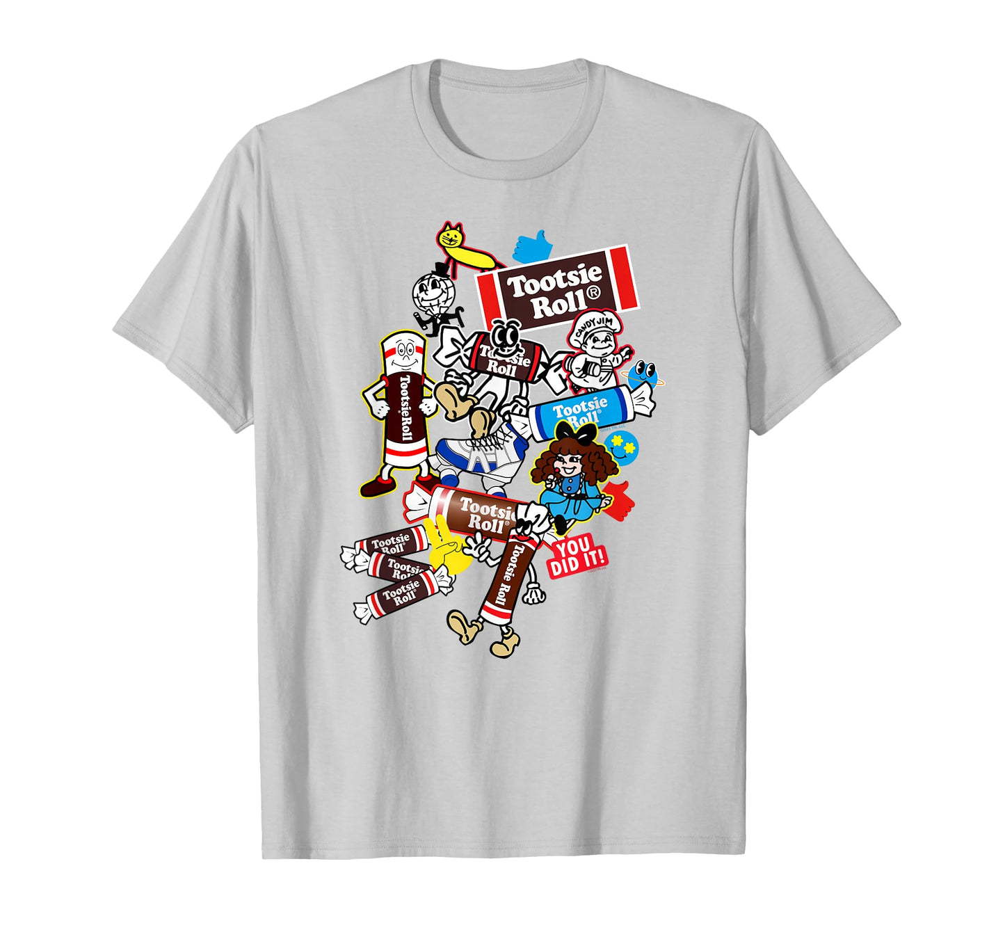 Tootsie Roll History of Tootsie Rolls Stickers Candy T-Shirt