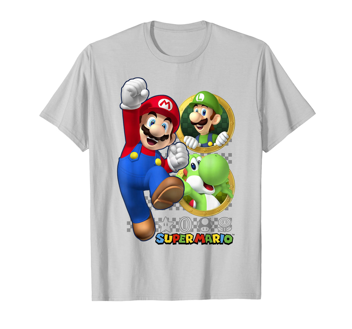 Super Mario Luigi Yoshi & Mario Portraits T-Shirt