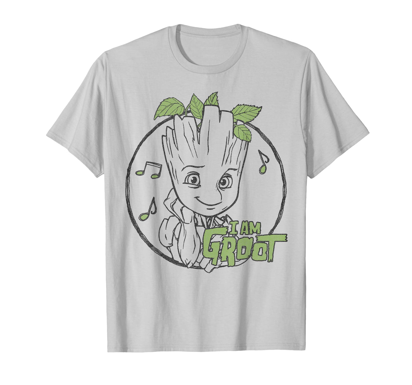 Marvel Guardians Of The Galaxy I Am Groot Outline T-Shirt
