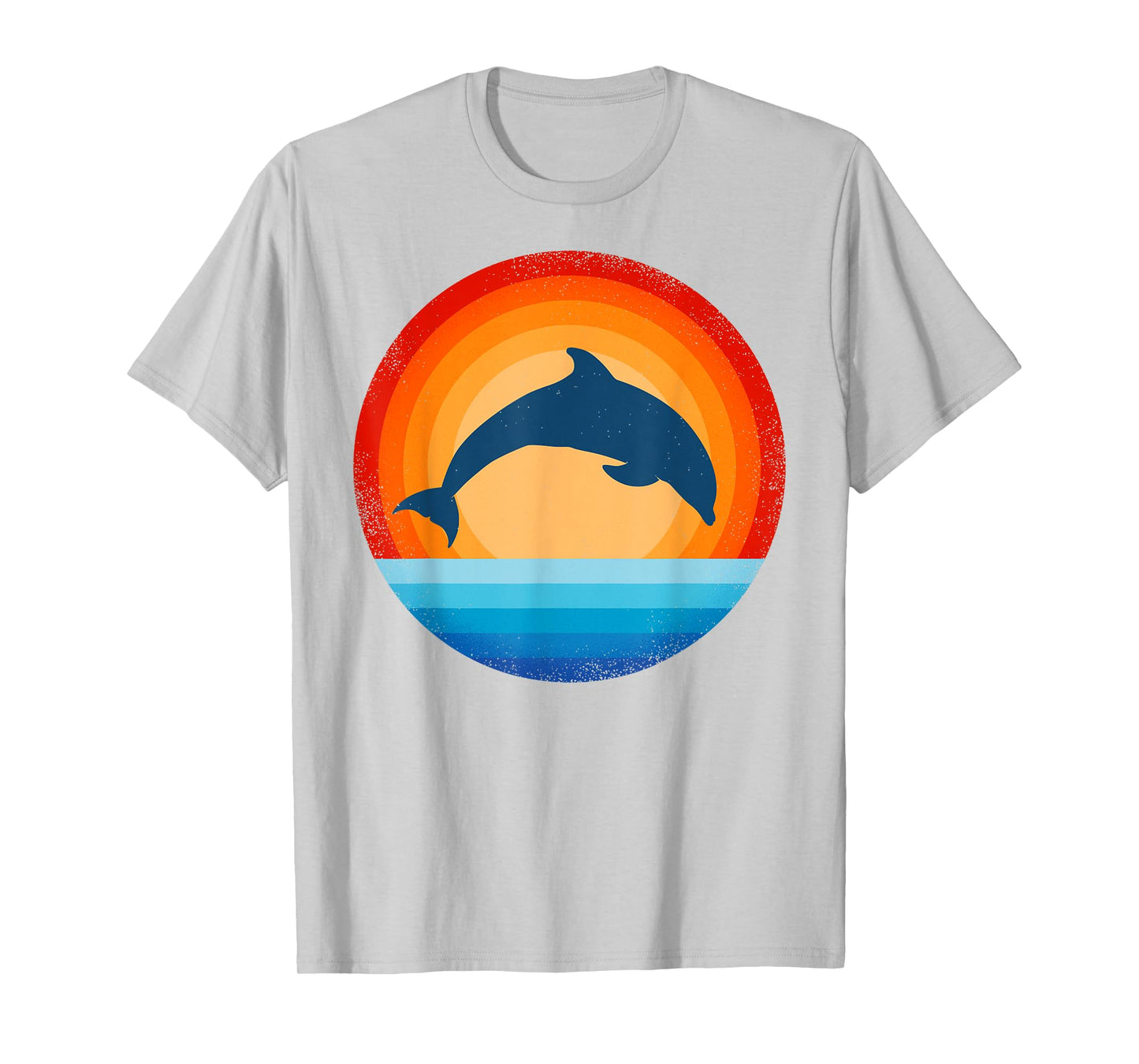 Dolphin Retro Vintage 60s 70s Sunset Sea Animal Men Women T-Shirt