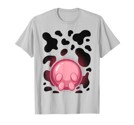Cow Udder Pattern Funny Lazy Easy Halloween Costume T-Shirt