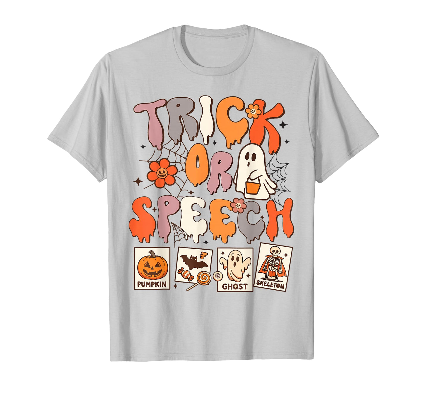 Speech Therapy Halloween Trick Or Speech Boo Ghost T-Shirt