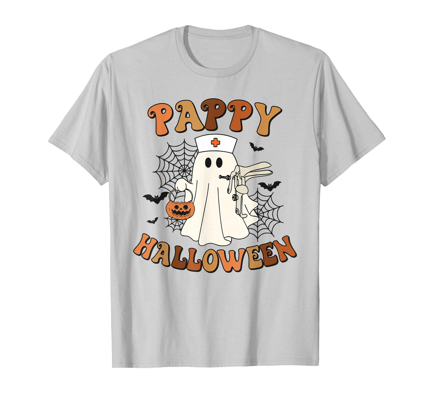 Pappy Halloween Ghost with Speculum OB Nursing Department T-Shirt