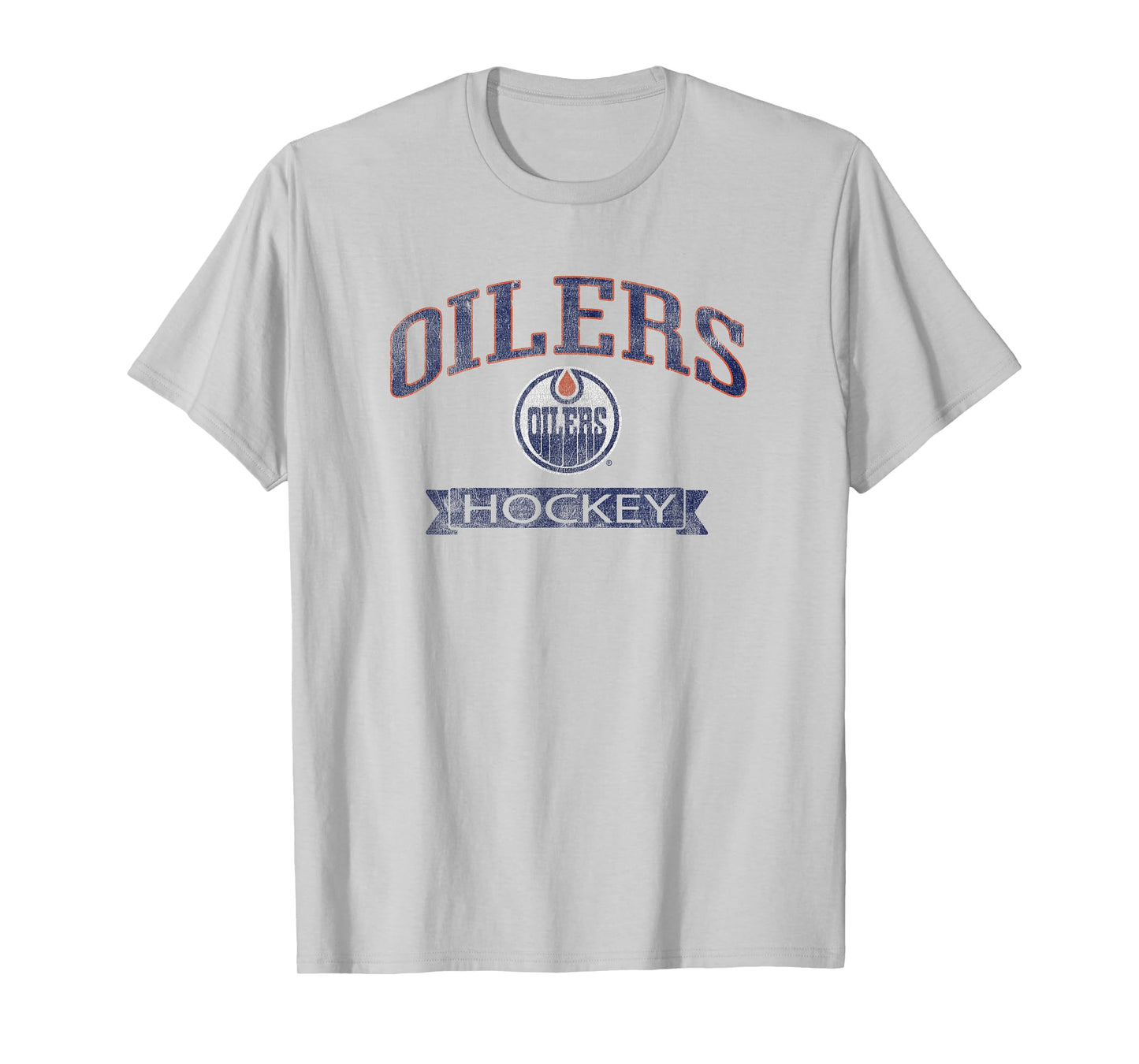Edmonton Oilers Vintage Hockey Gray Officially Licensed T-Shirt