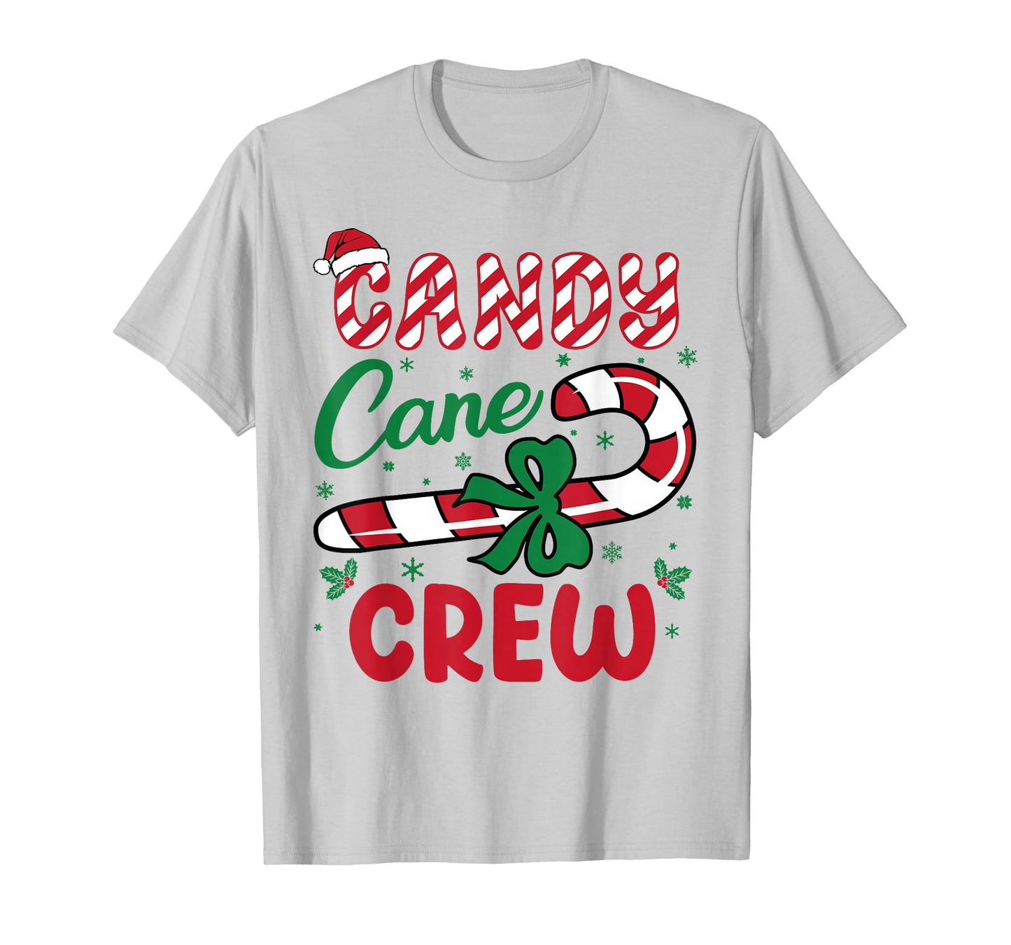 Candy Cane Crew Funny Christmas Holiday Men Women Kids Boys T-Shirt