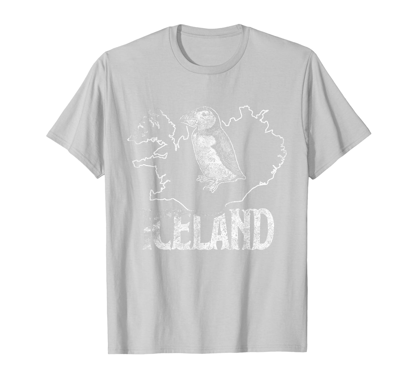 Iceland Map Love Puffins T-Shirt Cute Puffin Gift Kids Tee T-Shirt