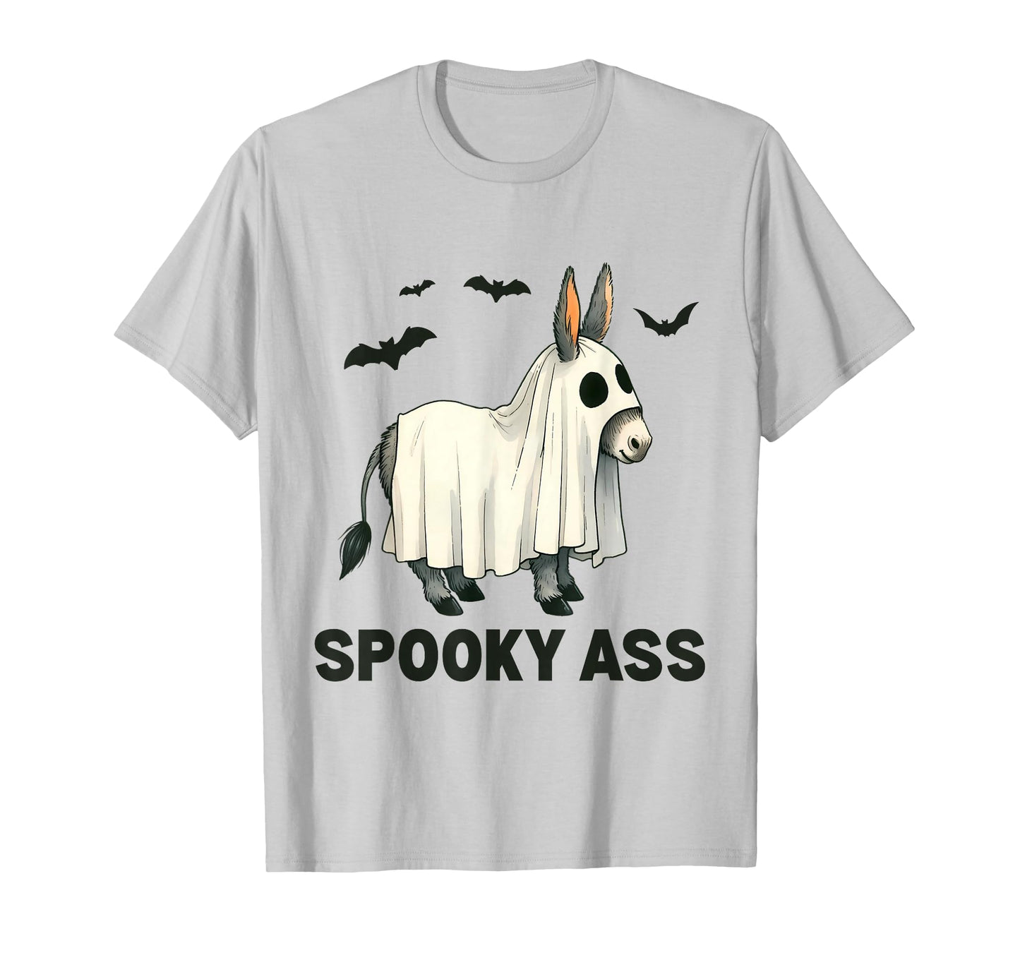 Funny Ghost Donkey Humorous Spooky Ass Halloween Men Women T-Shirt
