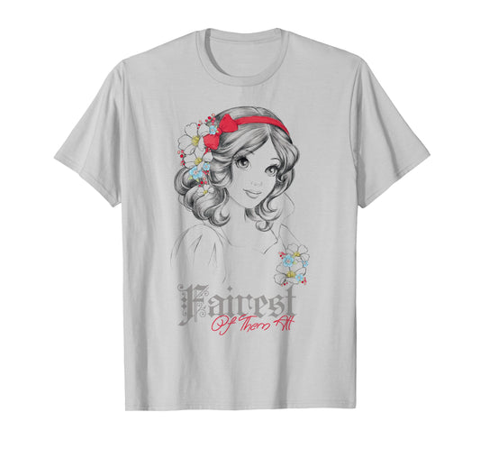 Disney Snow White Fairest Of Them All Modern Princess Sketch T-Shirt