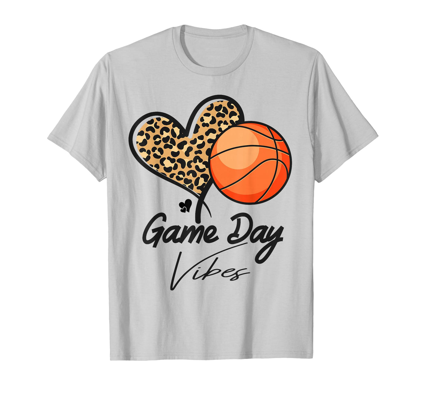 America basketball Game Day Vibes basketball Mom leopard T-Shirt