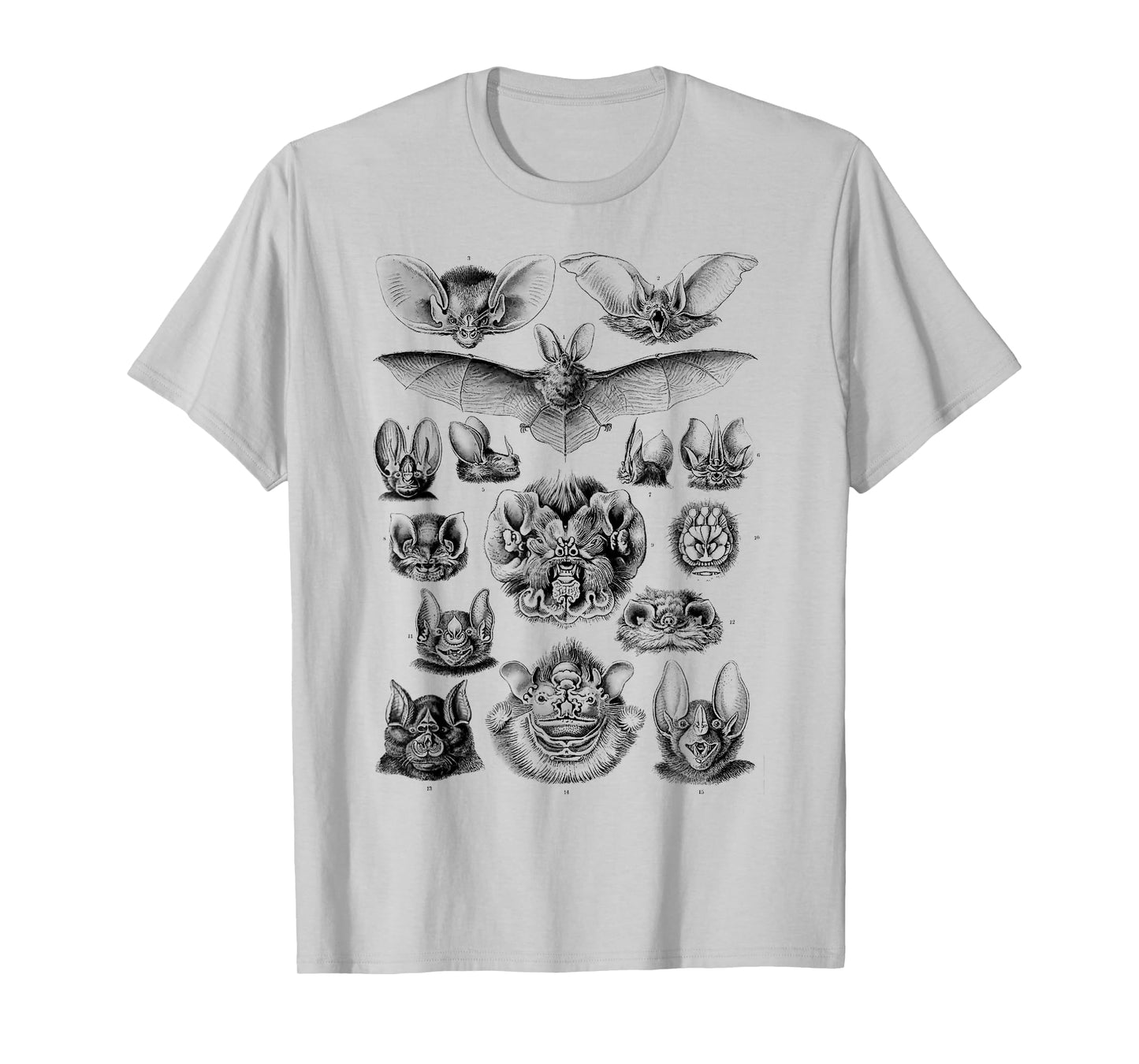Ernst Haeckel Bats Scientific Illustration Biology bat lover T-Shirt