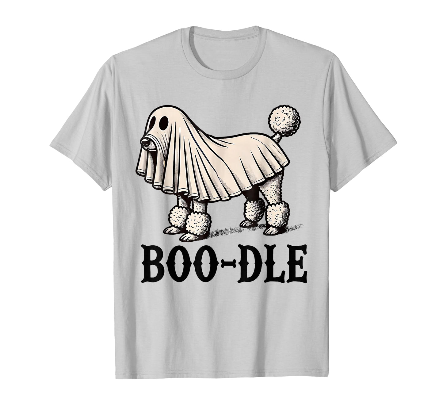 Funny Halloween Ghost Dog Poodle Boo-dle Dog Lover T-Shirt