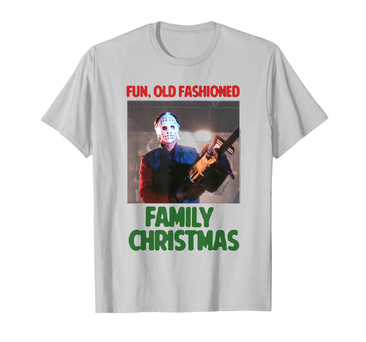 Christmas Vacation Clark with Chainsaw Funny Holiday Movie T-Shirt