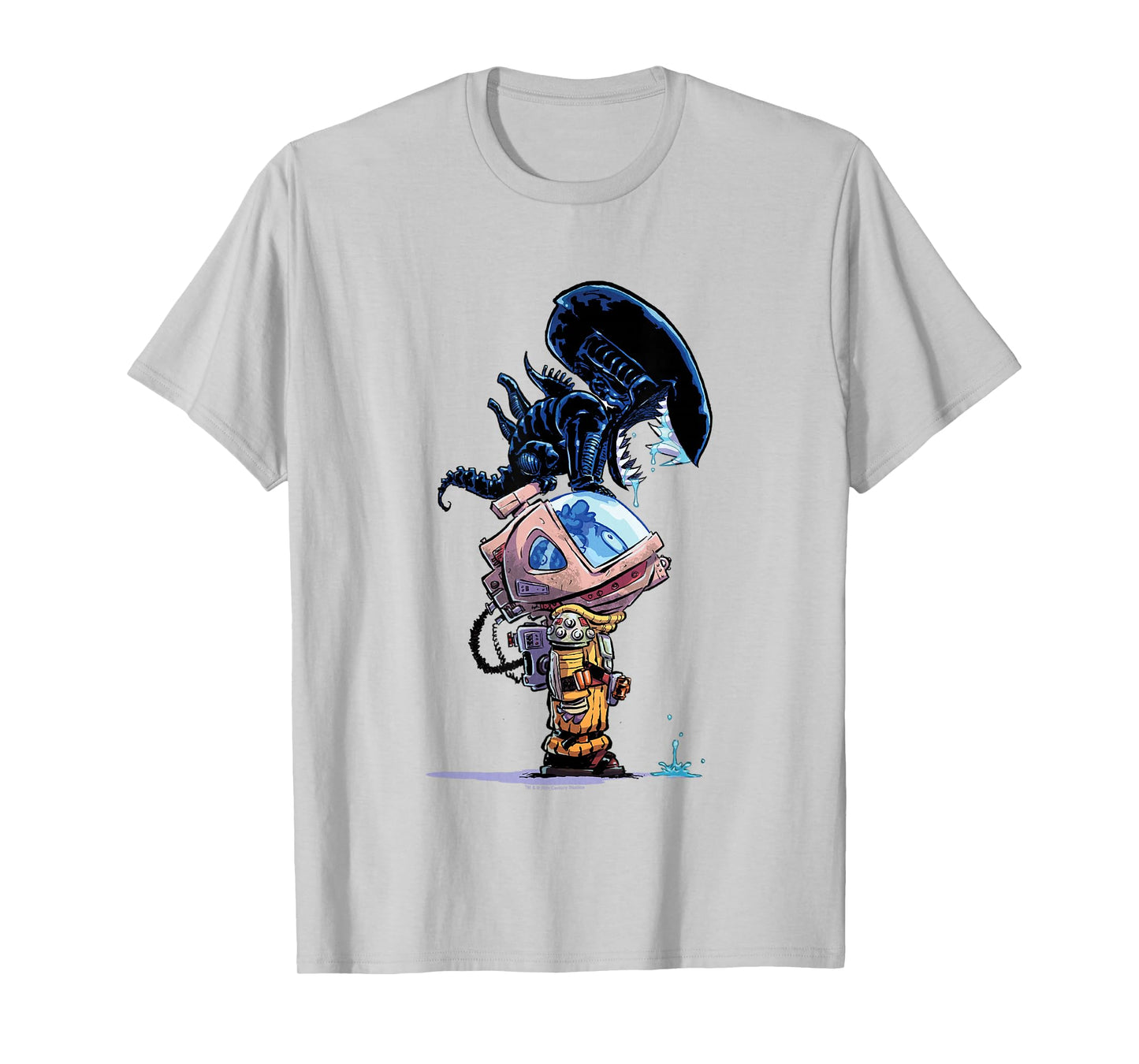Aliens Cute Animated Xenomorph Big Chest Chibi Poster T-Shirt