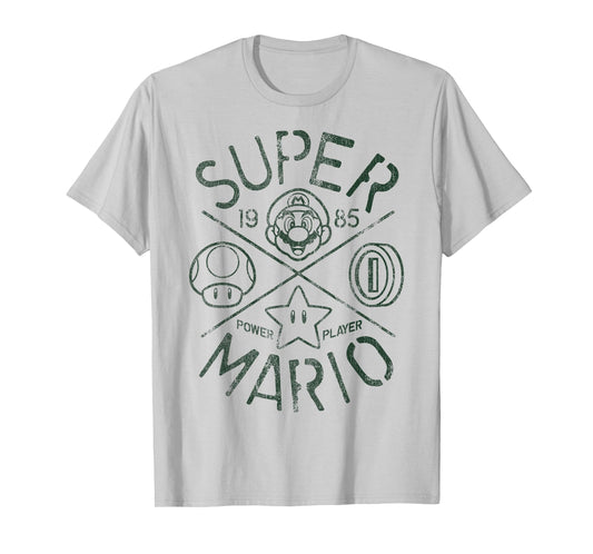 Nintendo Super Mario Vintage Crest 1985 Graphic T-Shirt T-Shirt