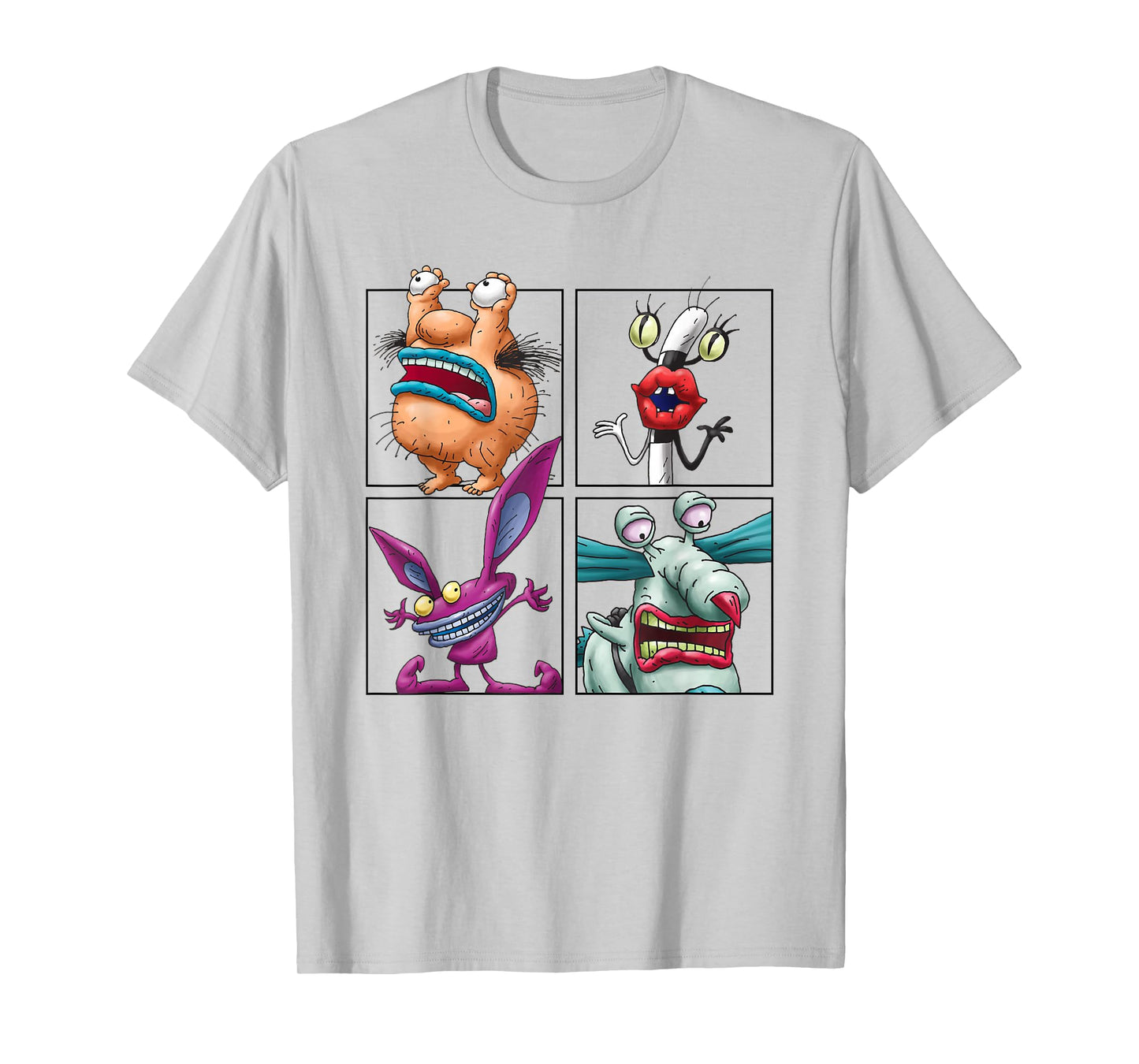Aaahh!!! Real Monsters Front Back Character Grid Nickelodeon T-Shirt