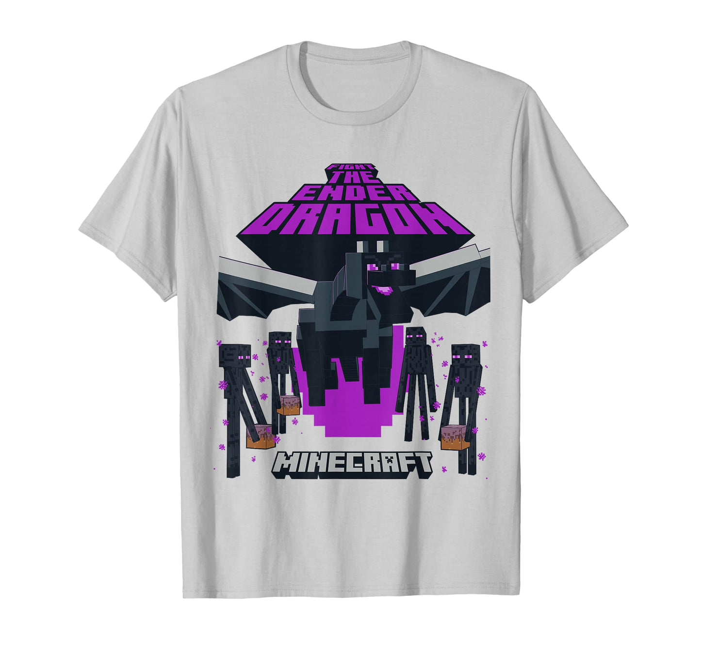 Minecraft Fight The Ender Dragon With Endermen T-Shirt