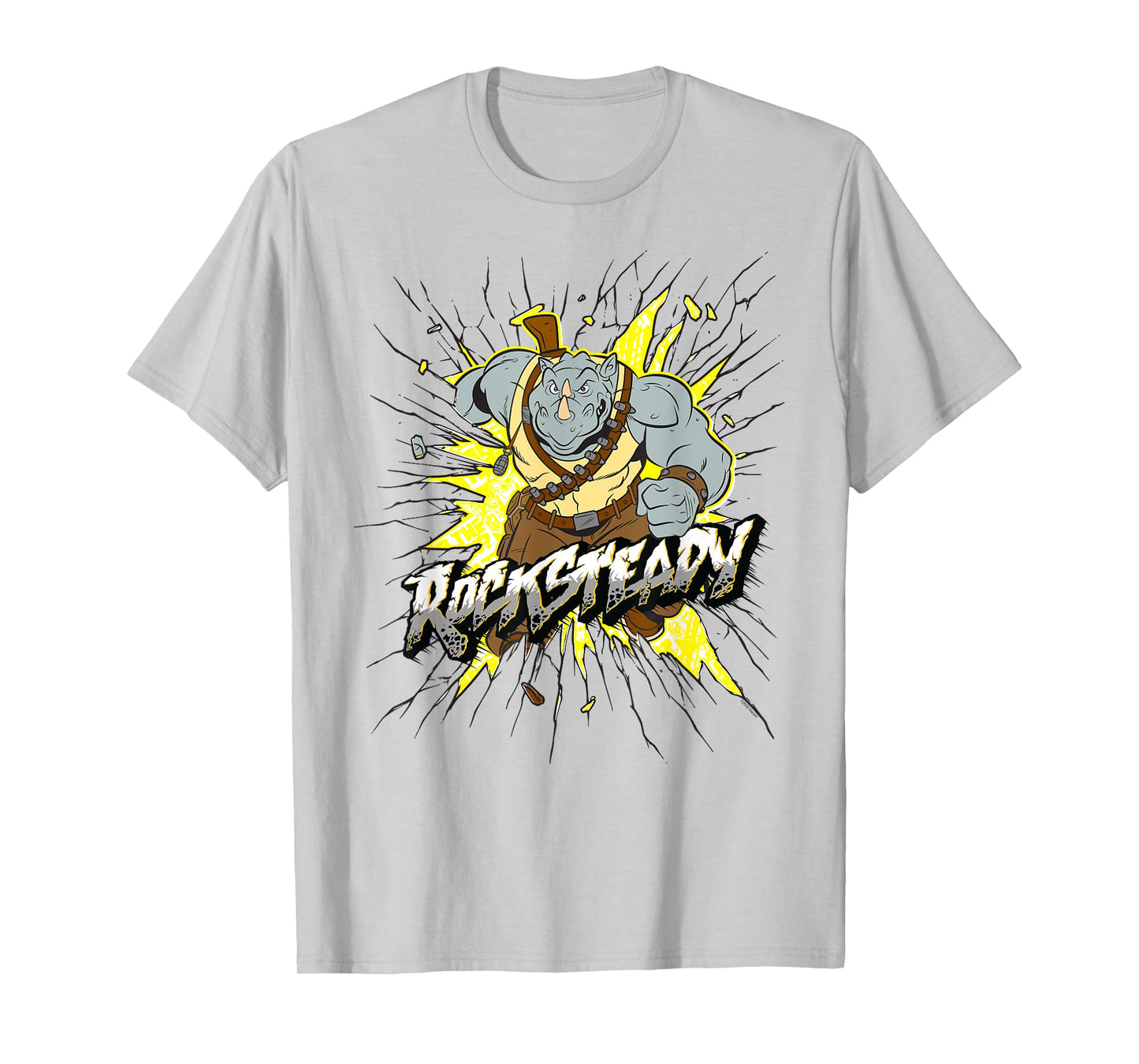 TMNT Rocksteady Crash Retro Cartoon T-Shirt