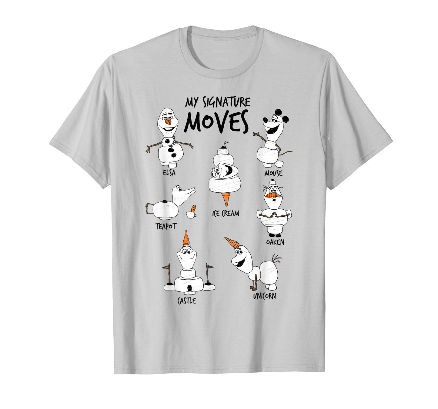 Disney Frozen 2 Olaf My Signature Moves Character Textbook T-Shirt