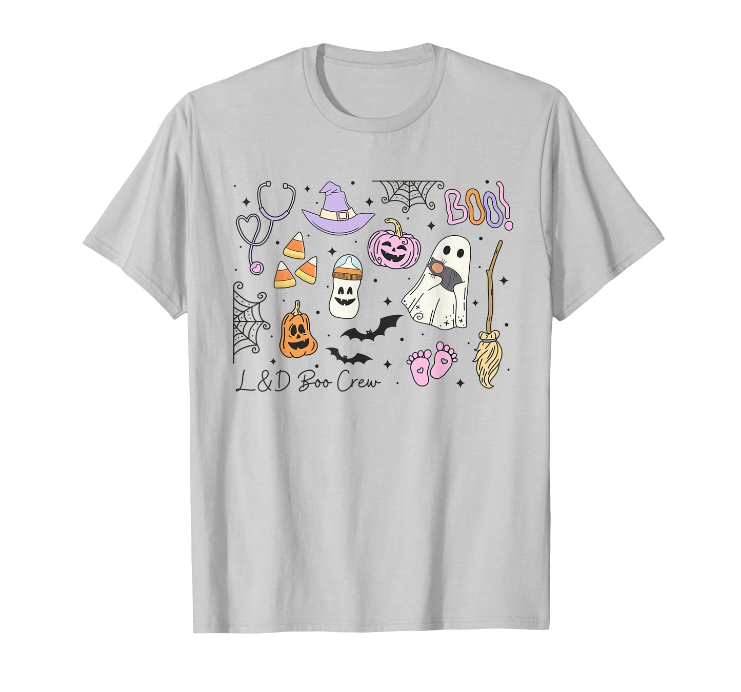 Labor and Delivery Nurse Halloween Pumpkin Ghost Autumn Fall T-Shirt