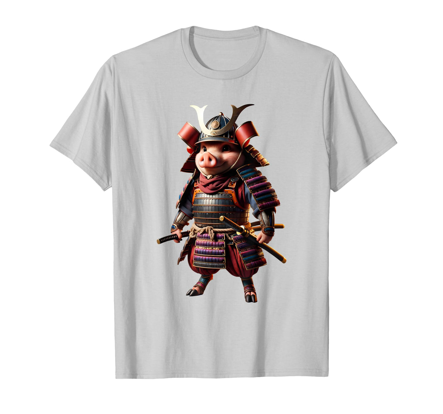 Samurai Pig Japanese Anime Halloween Costume T-Shirt
