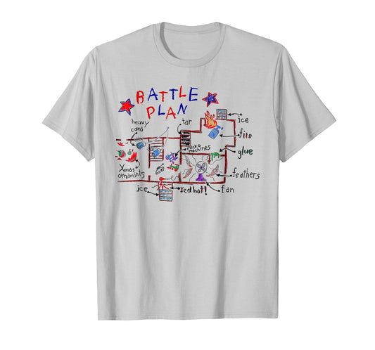 Funny Battle Plan Christmas Home Kids Hand Dawn Alone Xmas T-Shirt