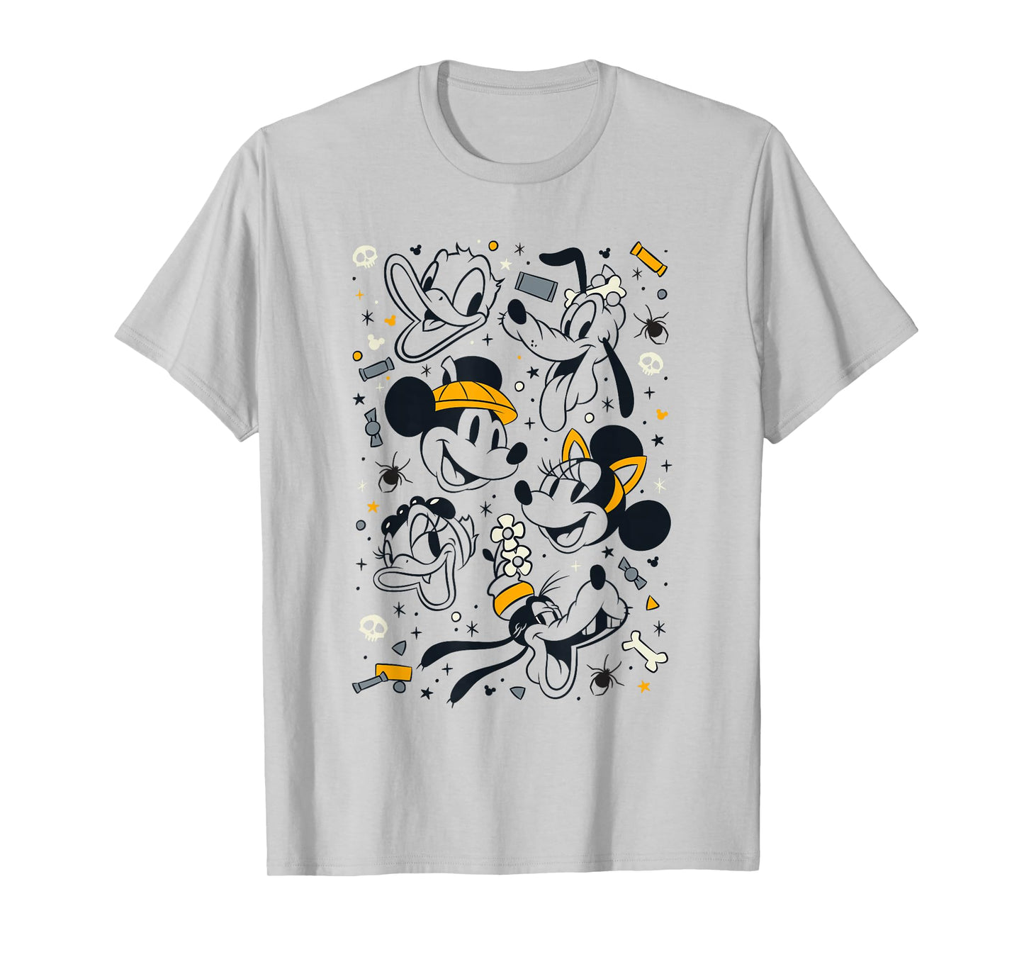 Disney Mickey And Friends Halloween Candy Spooky Group Icons T-Shirt