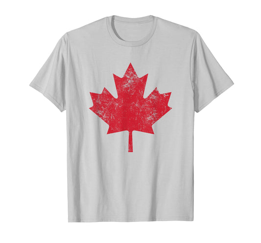 Canada Shirt Women Men Distressed Red Maple Leaf Canada Day T-Shirt