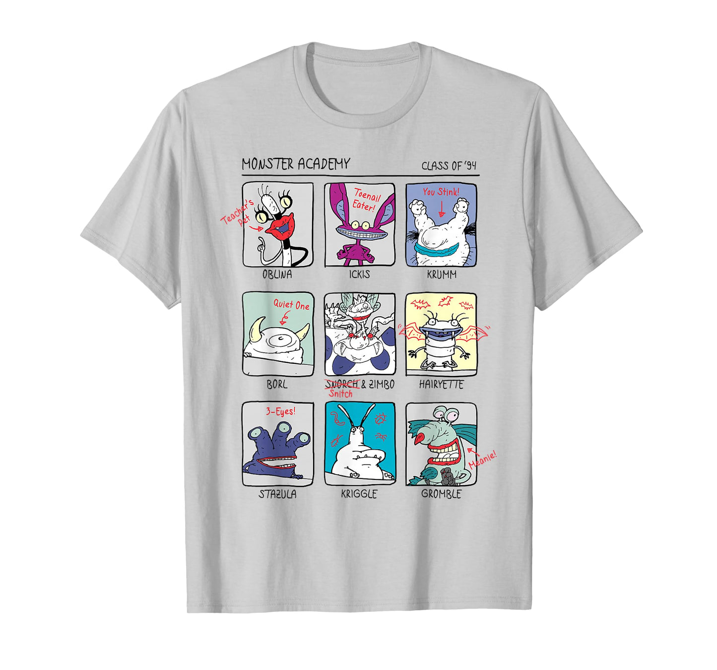 Aaahh!!! Real Monsters Yearbook Photos Page T-Shirt
