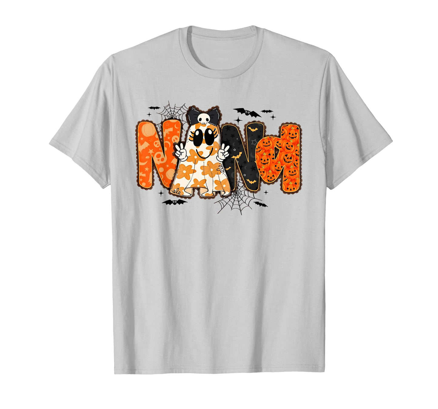 Spooky Nana Ghost Halloween Scary Mom Mother Women T-Shirt