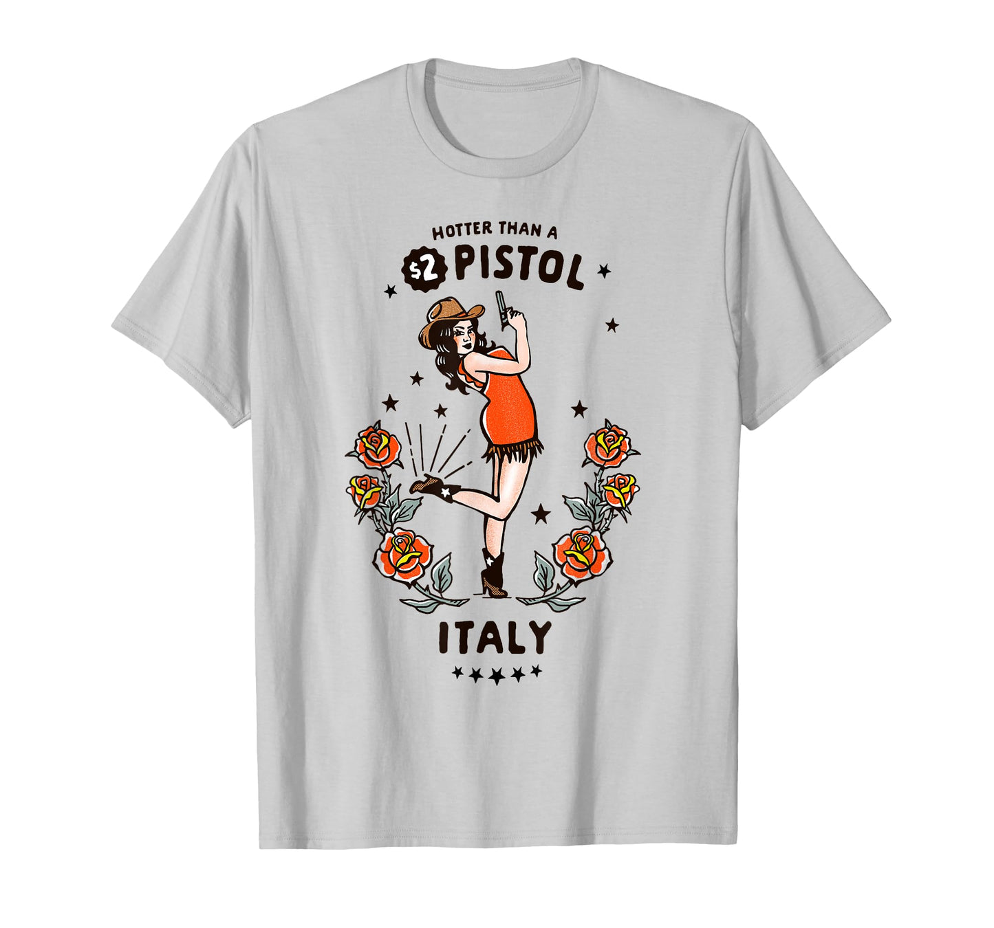 Cute Vintage Italy Cowgirl: Italian Spaghetti Western Cowboy T-Shirt