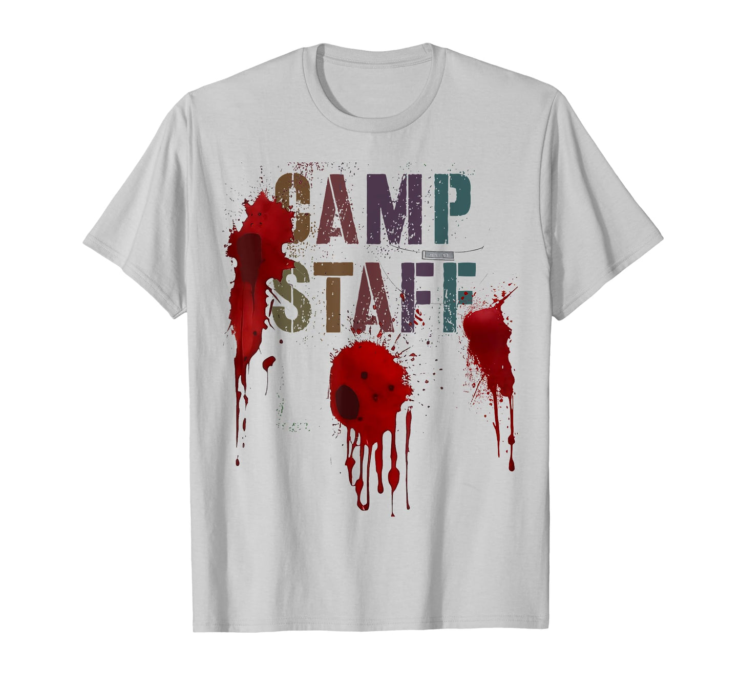 Funny Halloween CAMP STAFF Bloody Counselor Nurse I'm Fine T-Shirt