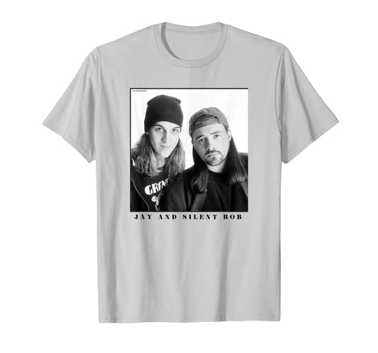 Jay & Silent Bob Boxed Up Simple Black & White Portrait T-Shirt