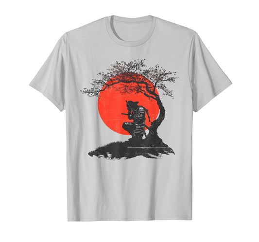 Retro Japan Samurai Warrior Anime Style T-Shirt