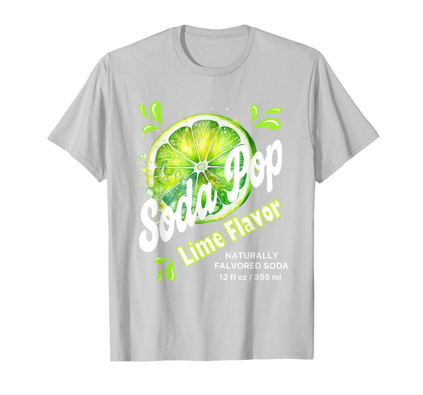 Lime Flavor Soda Pop Costume for Adults and Kids Halloween T-Shirt