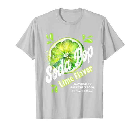 Lime Flavor Soda Pop Costume for Adults and Kids Halloween T-Shirt