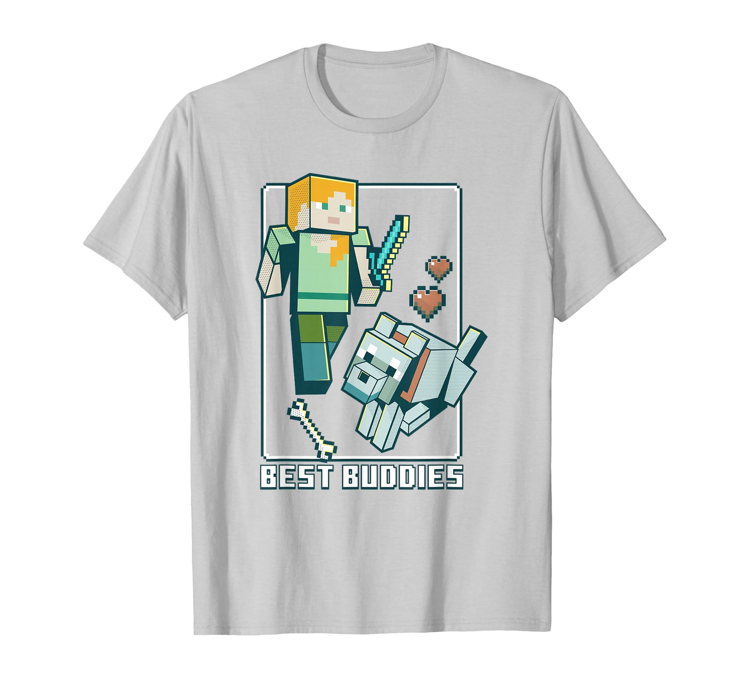 Minecraft Alex and Wolf Best Buddies T-Shirt