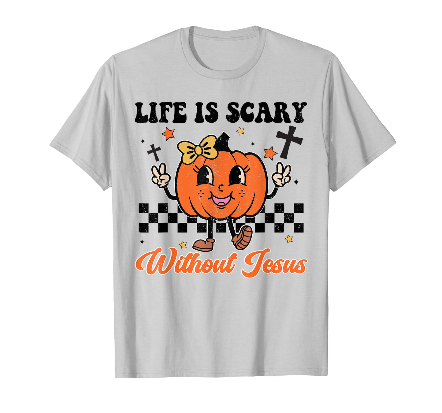 Christian Halloween Life Is Scary Without Jesus Girl Toddler T-Shirt