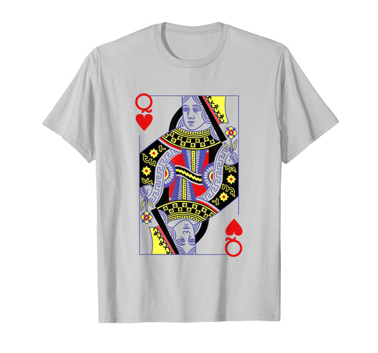 Queen Of Hearts Deck Of Cards Playing Cards Halloween Poker T-Shirt
