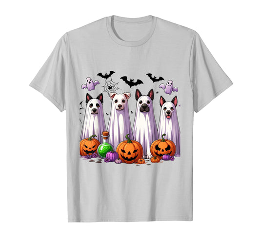 Dog Ghost Cute Dog Dressed As Ghost Funny Halloween Dog T-Shirt