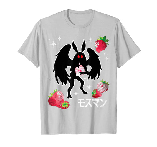 Mothman Kawaii Strawberry Milk Shake Carton T-Shirt