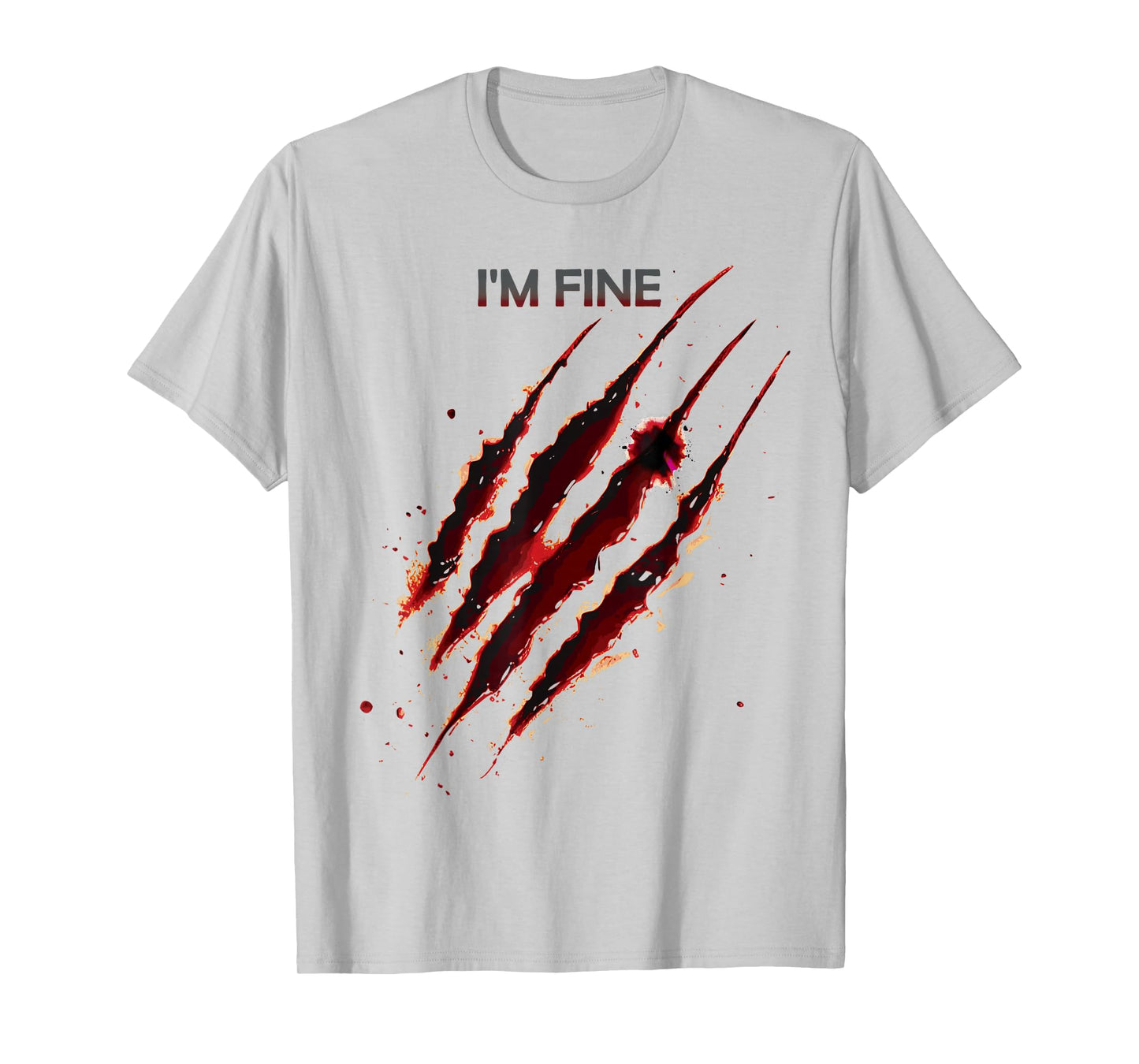 I'm Fine Bloody Shirt Zombie Blood Splatter Halloween T-Shirt