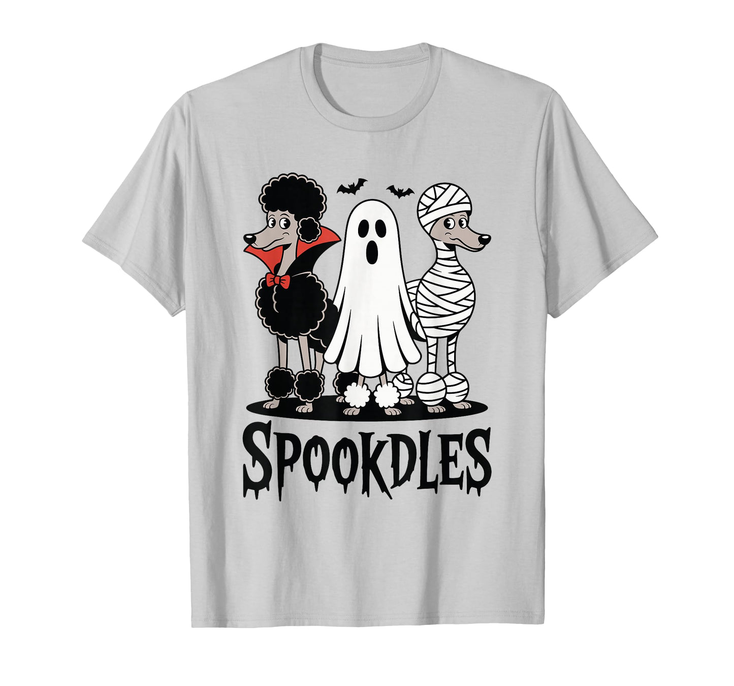 Spookdles Funny Halloween Poodle Costume Pun Dog Lover T-Shirt