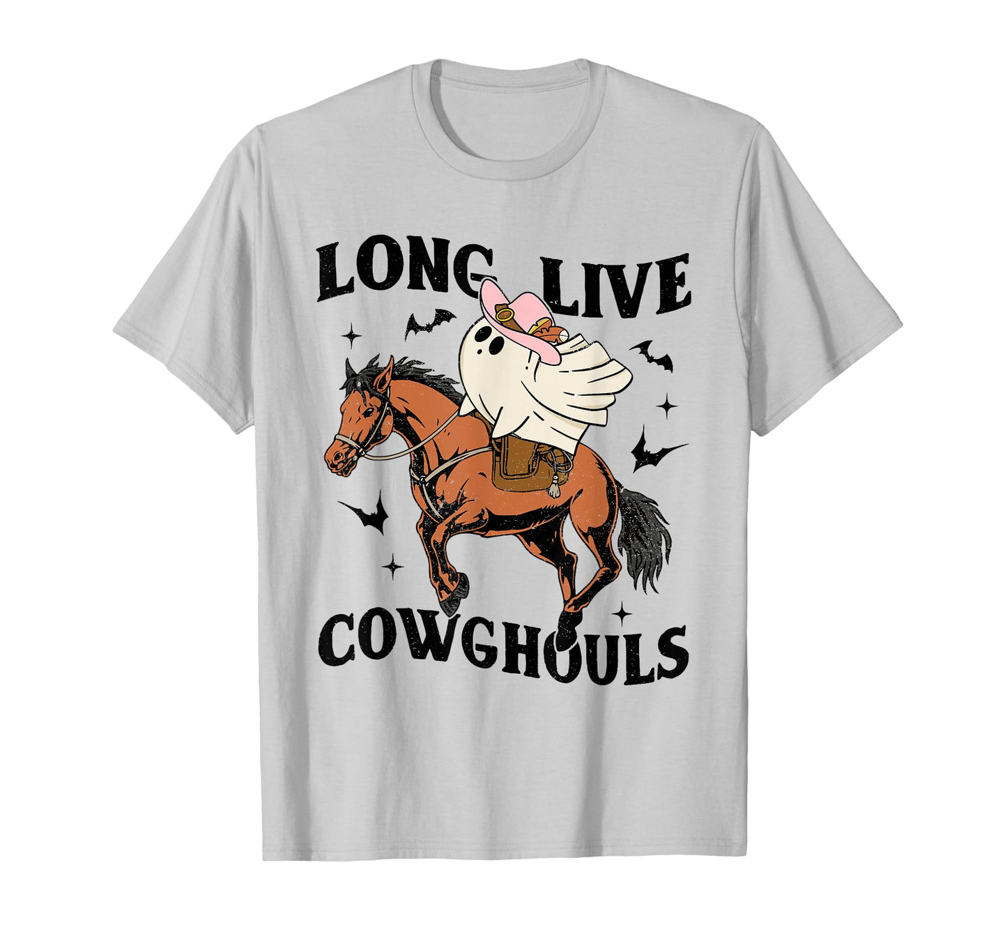 Long Live Cowghouls Halloween Cowboy Ghost Riding Horse T-Shirt