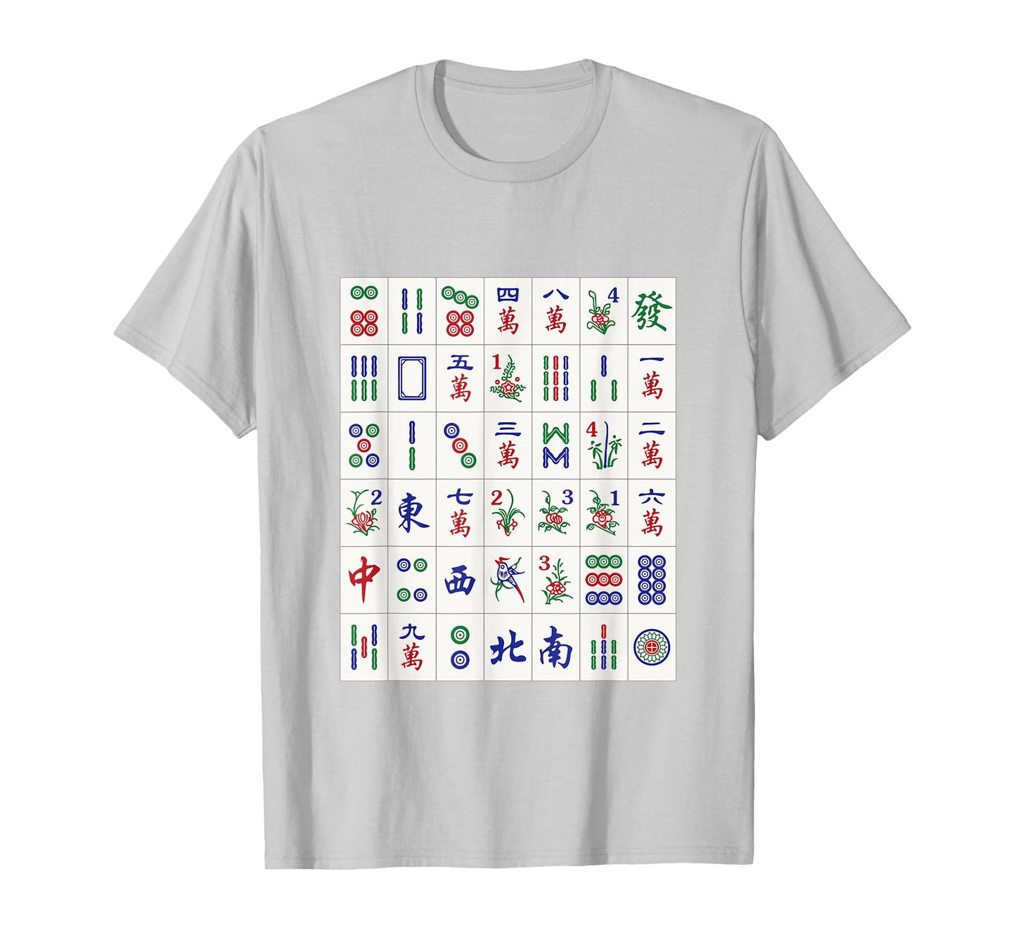 Random Assorted Mahjong Game Tiles in a Flat Wall Pile T-Shirt