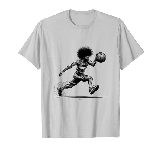 DOCTOR J LEGENDARY AFRO DRIBBLER BASKETBALL T-Shirt