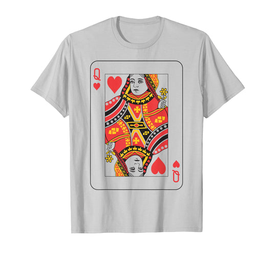 Queen of Hearts | Deck of Cards Front and Back Group Costume T-Shirt