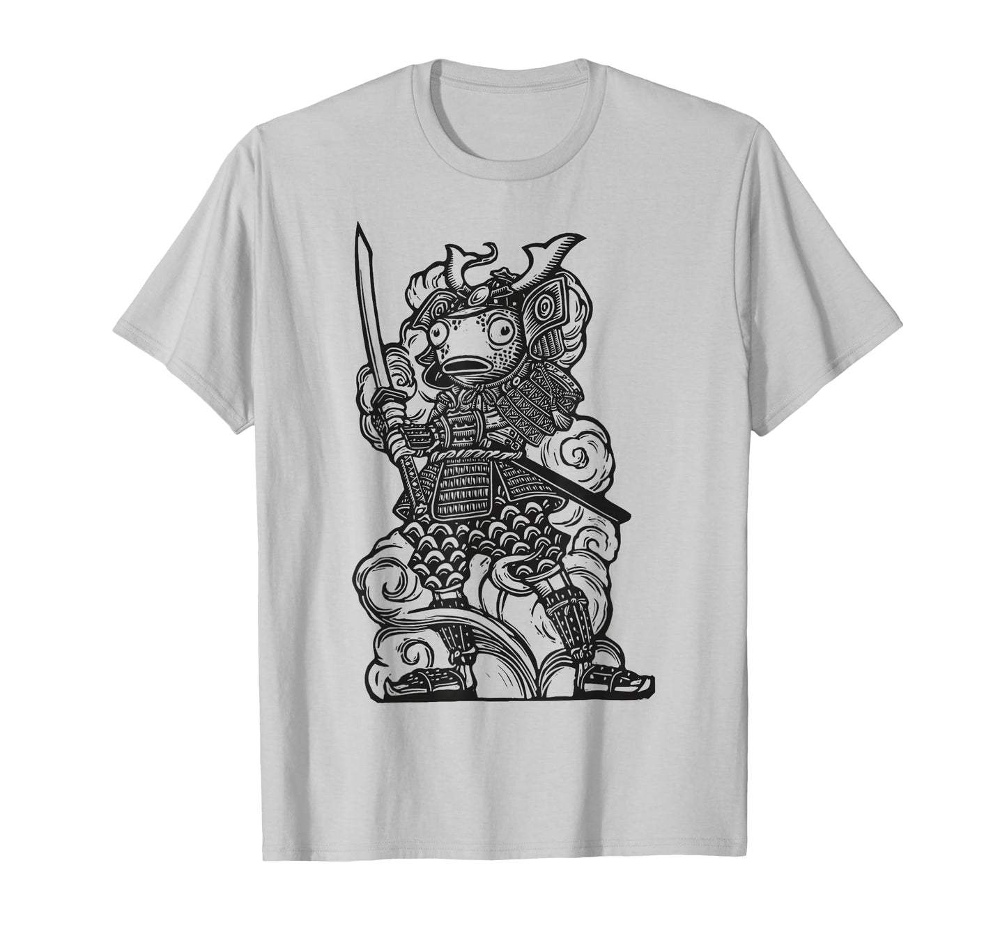 Fortnite Samurai Fishstick Black & White Print T-Shirt