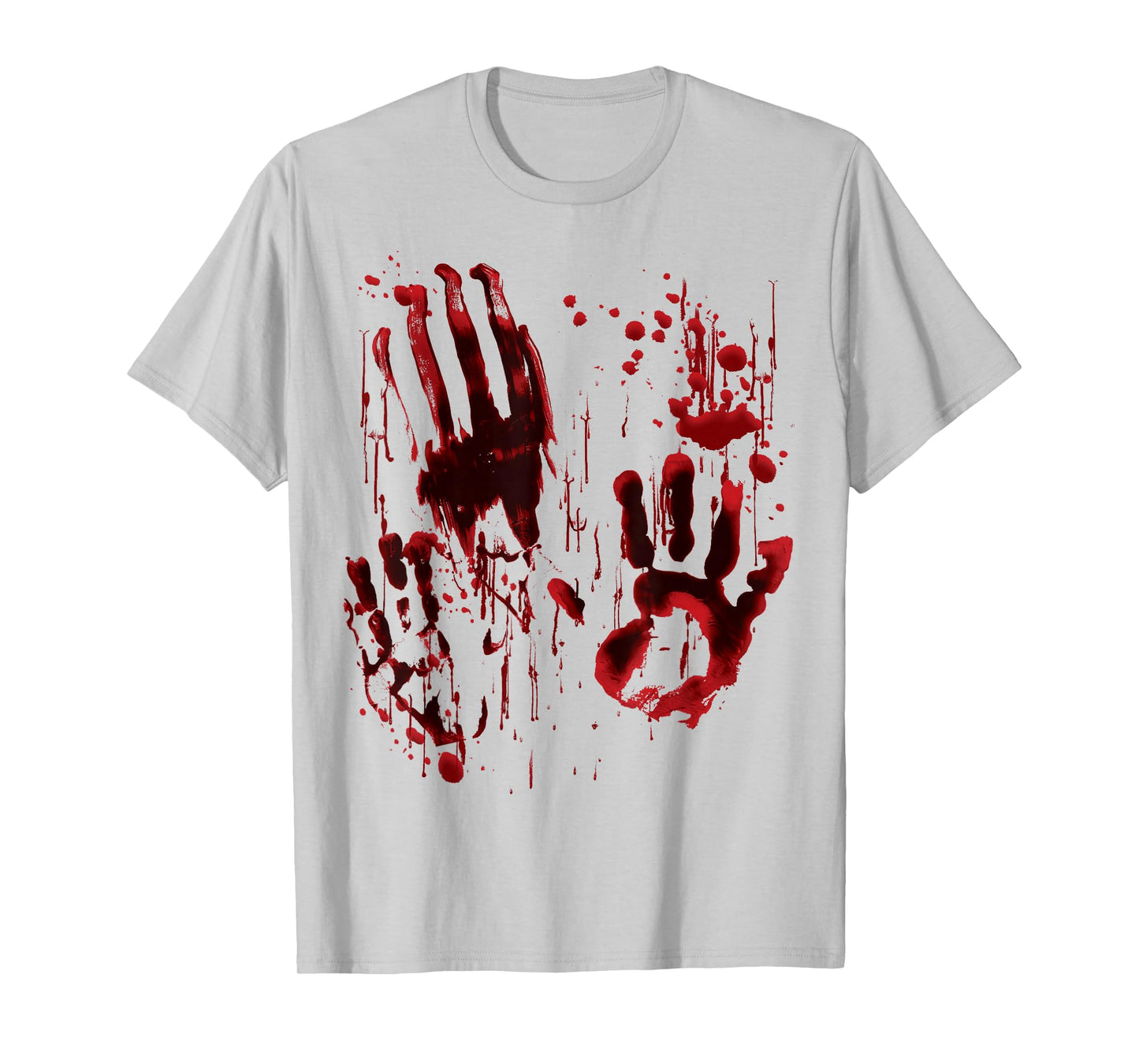 Blood Splatter Blood Stained Bloody Hand Print Zombie Horror T-Shirt