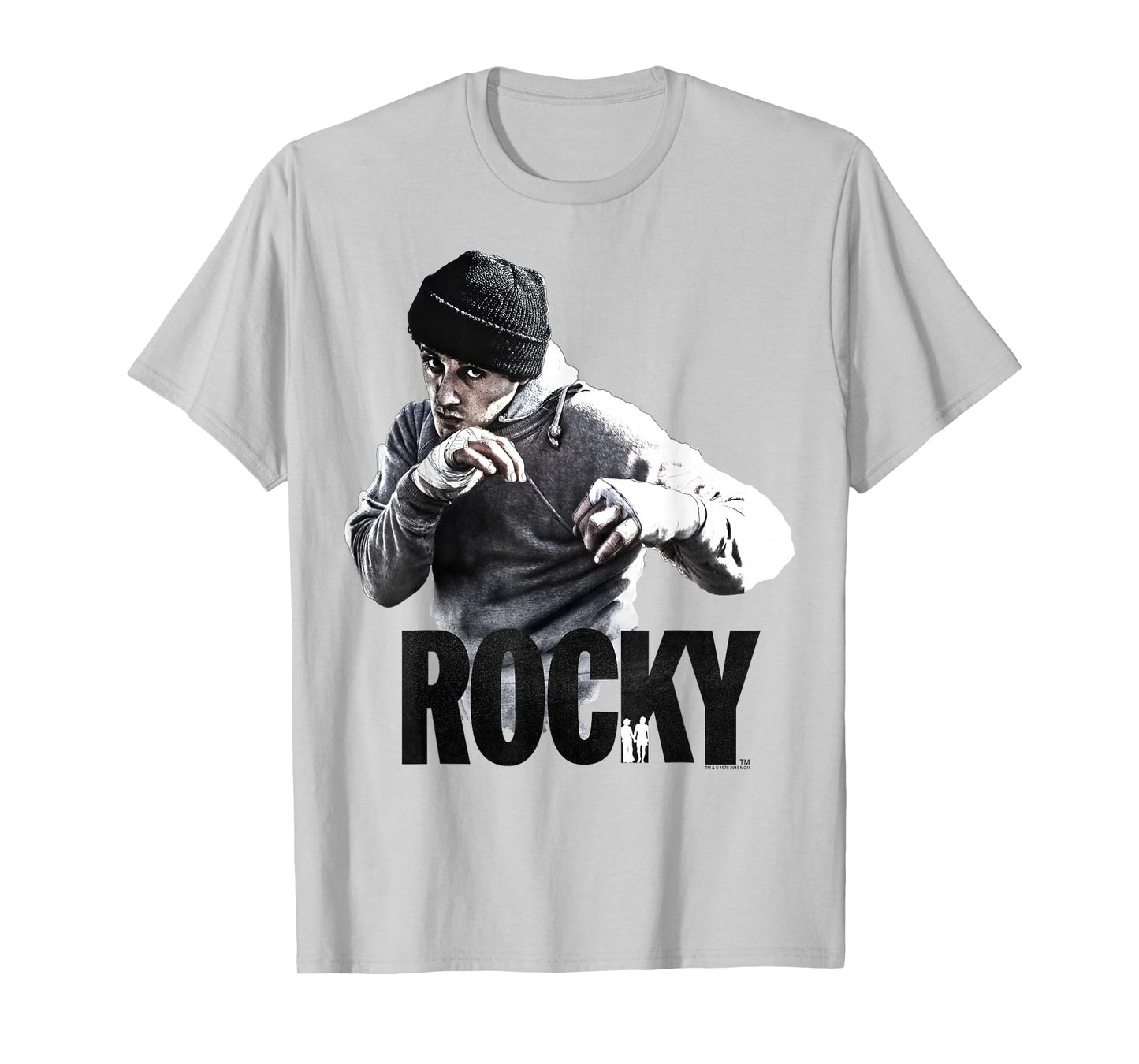Rocky Shadow Boxing Portrait Logo T-Shirt